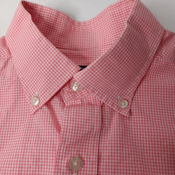 Vinyard Vines Mens Medium Murray Shirt Long Sleeve Pink Gingham Button Down - Picture 8 of 12